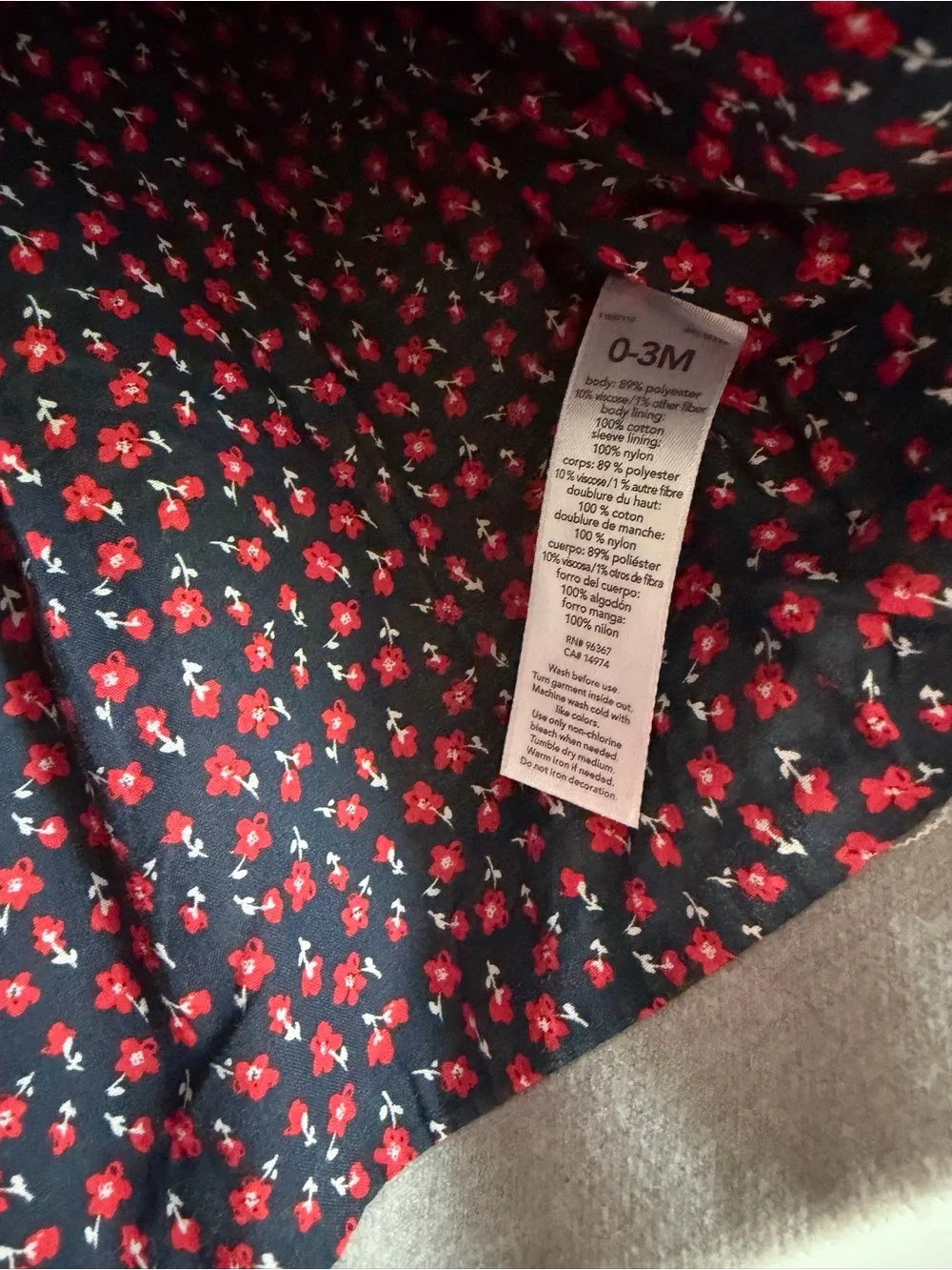 Baby B’gosh Grey Coat with Bow Detail